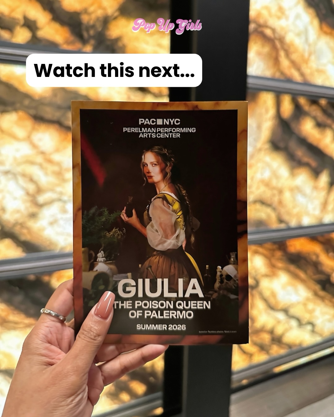 If your comfort watch is The Glory, Kill Bill, or Big Little Lies, you have one week left to see Giulia: The Poison Queen of Palermo. 🧪As lovers of all things badass women, the synopsis (and a video of @didiromero_8 absolutely killing it, vocally ☠️) is what made us sure this was a must watch:“𝘞𝘩𝘢𝘵 𝘣𝘦𝘨𝘢𝘯 𝘢𝘴 𝘢 𝘴𝘪𝘯𝘨𝘭𝘦 𝘢𝘤𝘵 𝘰𝘧 𝘴𝘦𝘭𝘧-𝘥𝘦𝘧𝘦𝘯𝘴𝘦 𝘳𝘪𝘱𝘱𝘭𝘦𝘴 𝘵𝘩𝘳𝘰𝘶𝘨𝘩 𝘗𝘢𝘭𝘦𝘳𝘮𝘰, 𝘤𝘳𝘦𝘢𝘵𝘪𝘯𝘨 𝘢 𝘤𝘢𝘴𝘤𝘢𝘥𝘦 𝘰𝘧 𝘤𝘢𝘴𝘶𝘢𝘭𝘵𝘪𝘦𝘴 𝘢𝘯𝘥 𝘪𝘯𝘴𝘱𝘪𝘳𝘪𝘯𝘨 𝘢 𝘴𝘦𝘤𝘳𝘦𝘵 𝘴𝘪𝘴𝘵𝘦𝘳𝘩𝘰𝘰𝘥. 𝘉𝘶𝘵 𝘵𝘩𝘦 𝘱𝘢𝘵𝘩 𝘵𝘰 𝘴𝘢𝘧𝘦𝘵𝘺 𝘪𝘴 𝘯𝘦𝘷𝘦𝘳 𝘴𝘢𝘧𝘦. 𝘊𝘢𝘯 𝘎𝘪𝘶𝘭𝘪𝘢 𝘛𝘰𝘧𝘢𝘯𝘢 𝘴𝘢𝘷𝘦 𝘵𝘩𝘦𝘮 𝘢𝘭𝘭 𝘸𝘪𝘵𝘩𝘰𝘶𝘵 𝘭𝘰𝘴𝘪𝘯𝘨 𝘩𝘦𝘳𝘴𝘦𝘭𝘧?”🔗 You can head to our Substack (on our channel and story) to check out our full mini-review with links to tickets and the video that inspired our watch.⚠️ Running through August 2!
📍 Perelman Performing Arts Center @pac_nyc
🎟️ 30 and under? Use code UNDER30 at checkout for $30 tickets#nycwomen #womeninmalefields #giulia #nyctheatre #nycthisweek